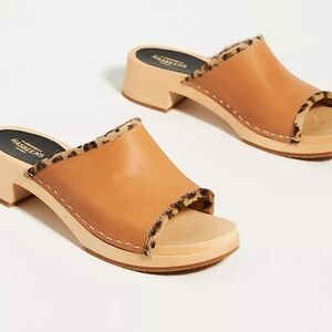 Anthropologie Swedish Hasbeens Clog Slide Sandals